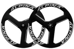 Alpina 3 Spoke Full Carbon Tubular Track Wheelset (White)